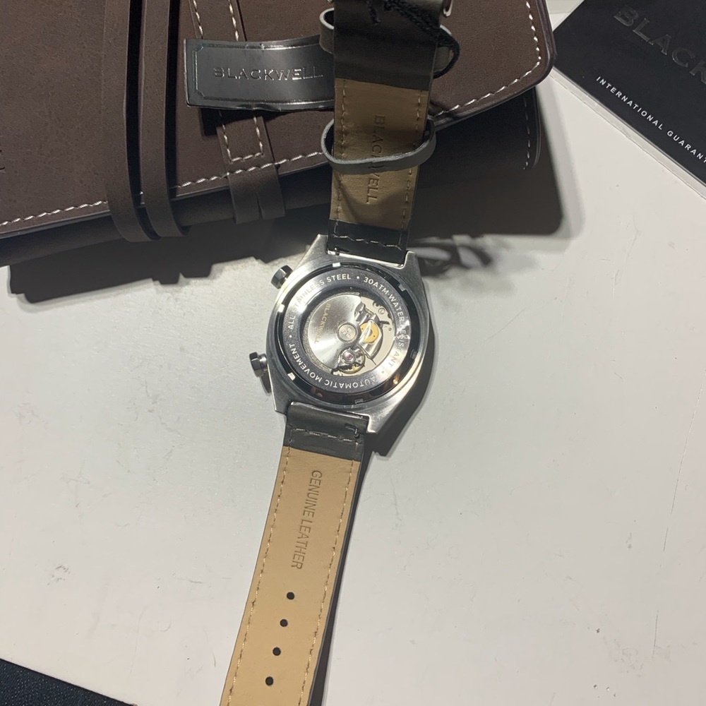 Blackwell Automatic Van Alen Watch Blue Dial SS - Picture 5 of 12